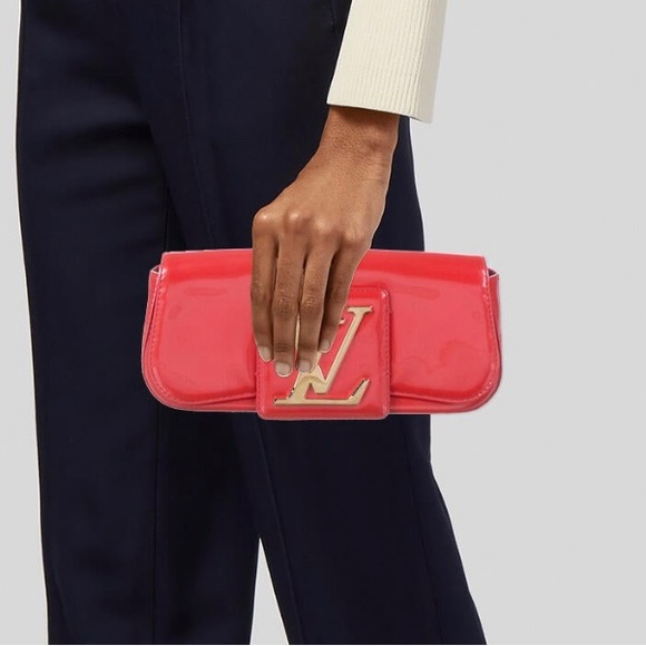 LV Sobe Clutch - Vernis Patent Leather Orange/Red - Picture 2 of 5